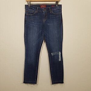 Lucky Brand LEYLA Capri Stretch Distressed Jeans Size 4